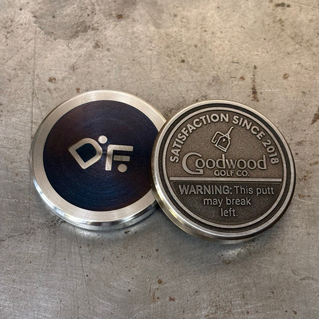 Personalized Tobacco Tin ball marker image 1